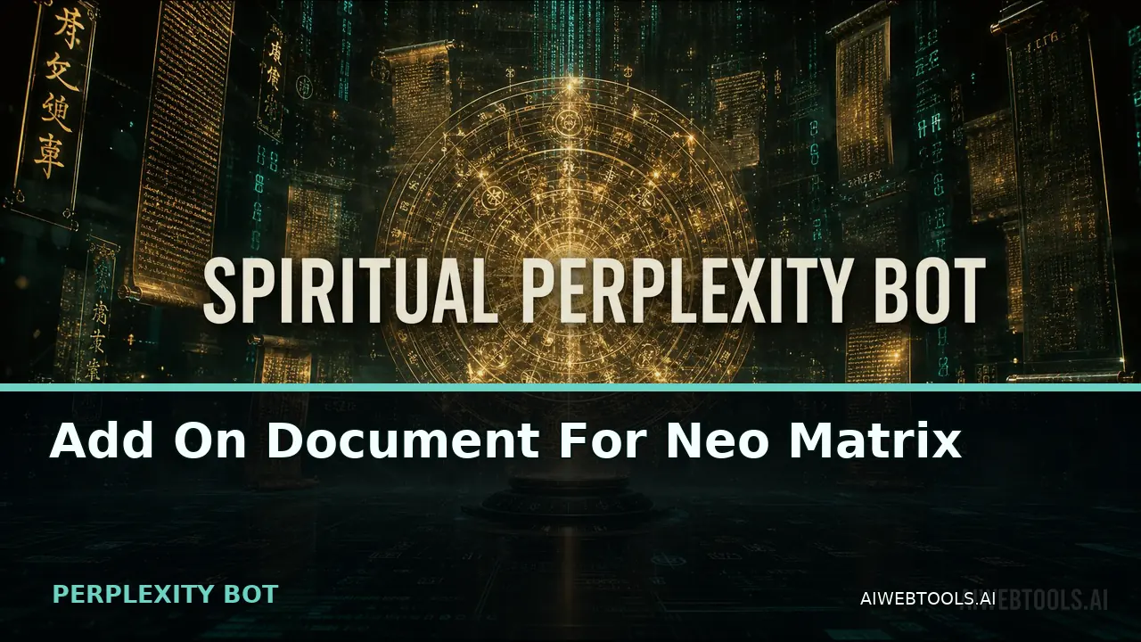 Add On Document For Neo Matrix PERPLEXITY BOT — AI tool listed on AI Web Tools