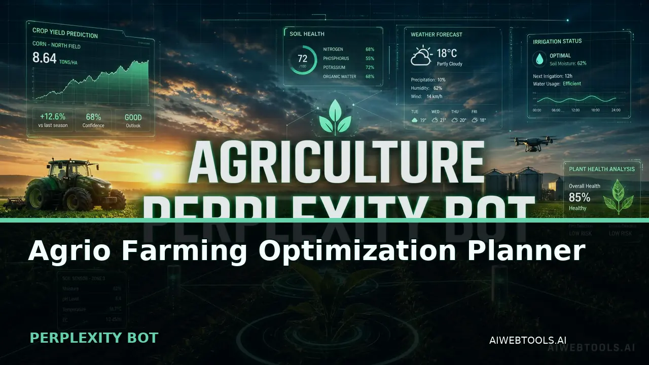 Agrio Farming Optimization Planner PERPLEXITY BOT — AI tool listed on AI Web Tools