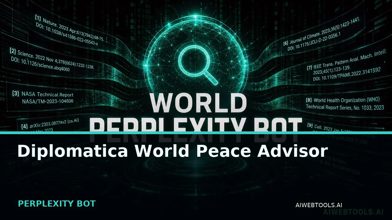 Diplomatica World Peace Advisor PERPLEXITY BOT — AI tool listed on AI Web Tools
