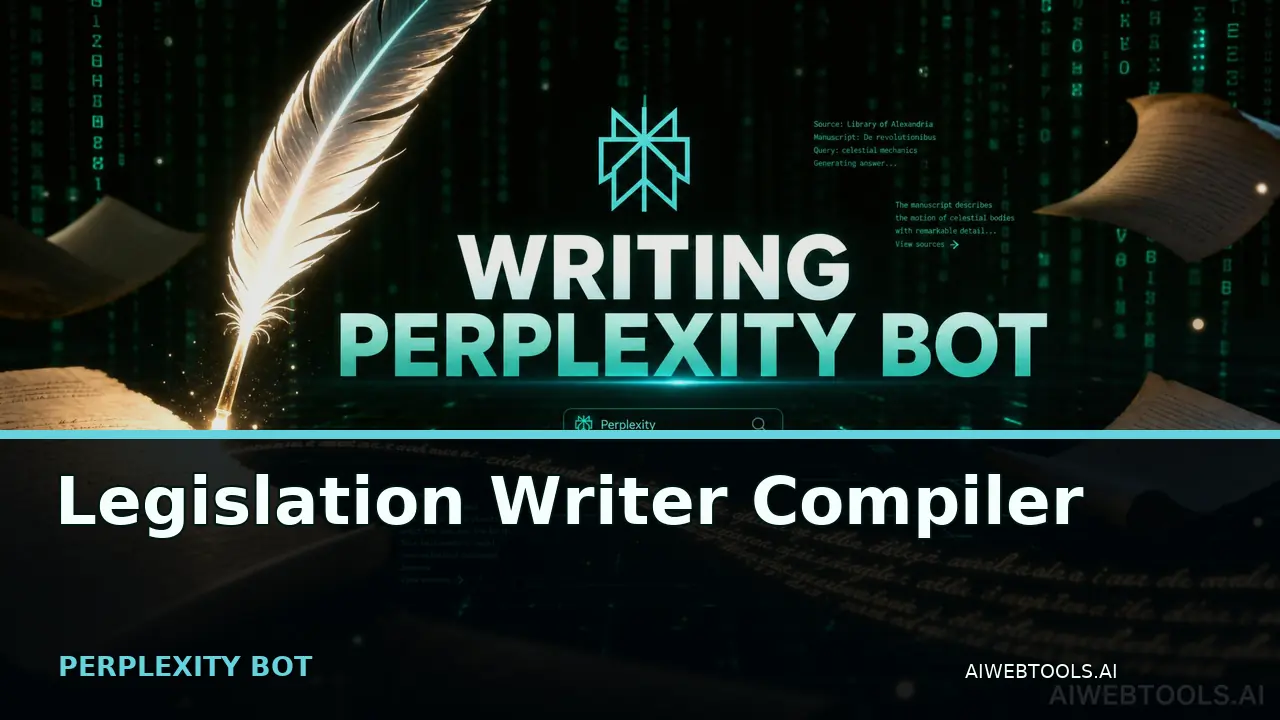 Legislation Writer Compiler PERPLEXITY BOT — AI tool listed on AI Web Tools