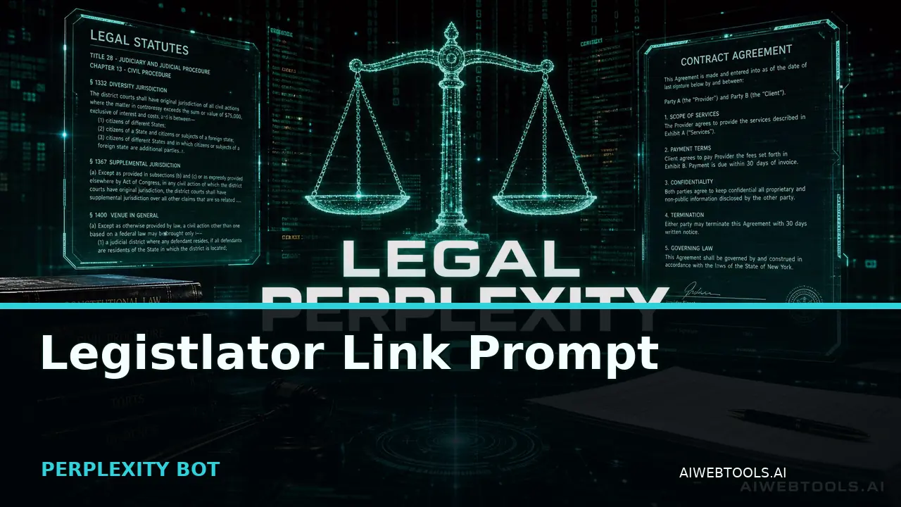 Legistlator Link Prompt PERPLEXITY BOT — AI tool listed on AI Web Tools