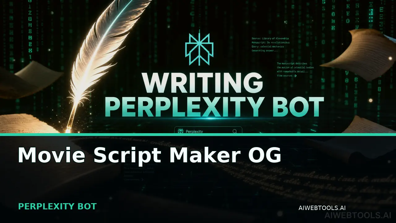 Movie Script Maker OG PERPLEXITY BOT — AI tool listed on AI Web Tools