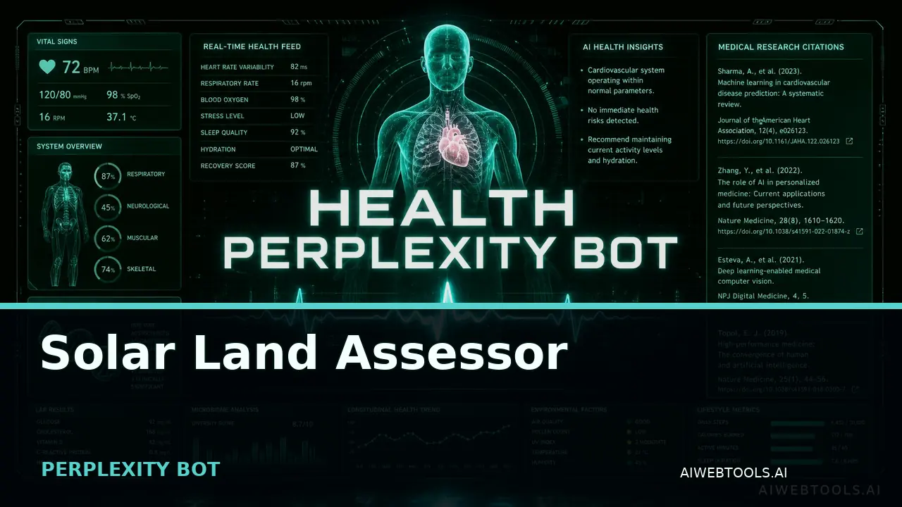 Solar Land Assessor PERPLEXITY BOT — AI tool listed on AI Web Tools