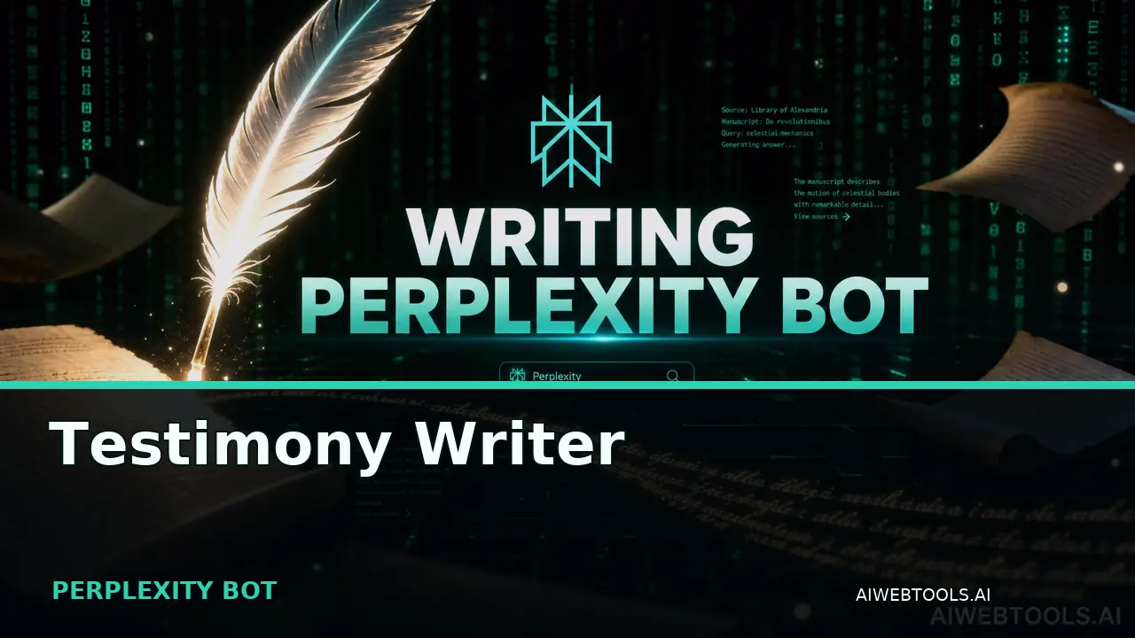 Testimony Writer PERPLEXITY BOT — AI tool listed on AI Web Tools
